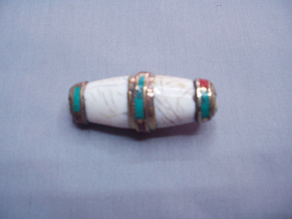 Tibetan Shell Brass Bead
