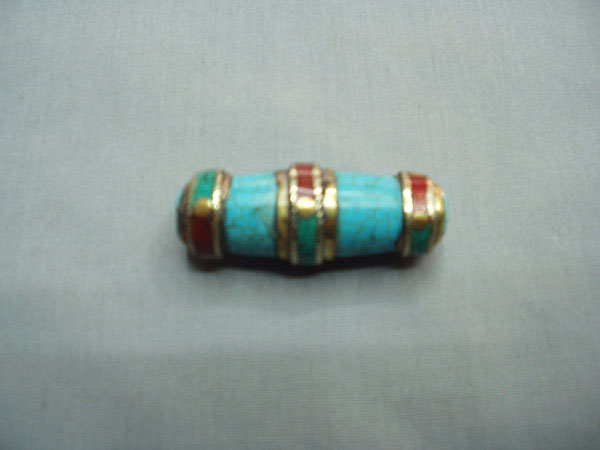 Brass Beads with Turquoise